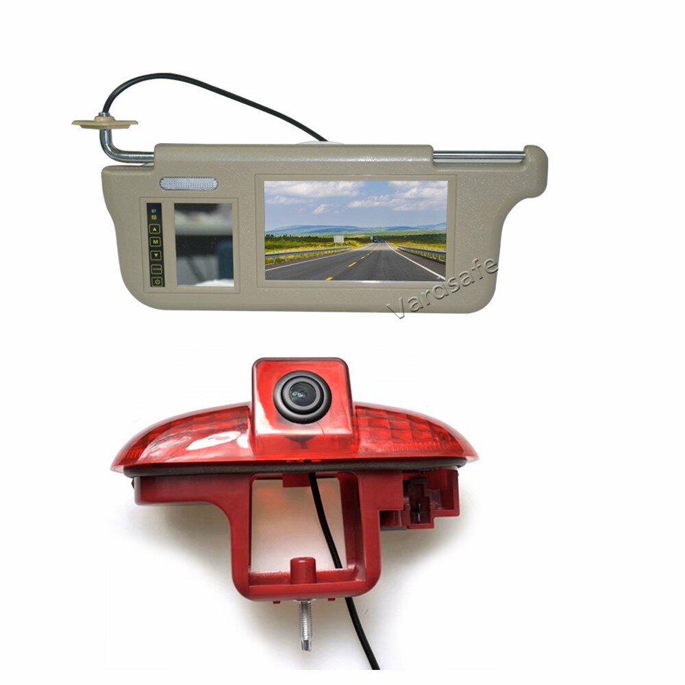 Sun Visor Rear View Mirror Monitor & Reverse Camera for Renault Trafic / Vauxhall Vivaro / Opel Combo
